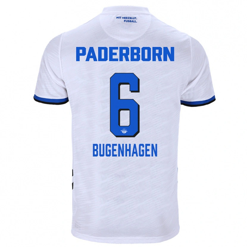 Danxen Heren Julius Bugenhagen #6 Wit Blauw Uitshirt Uittenue 2025/26 T-Shirt