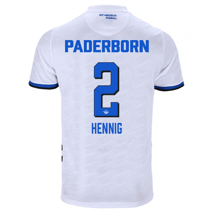 Danxen Heren Lenny Hennig #2 Wit Blauw Uitshirt Uittenue 2025/26 T-Shirt