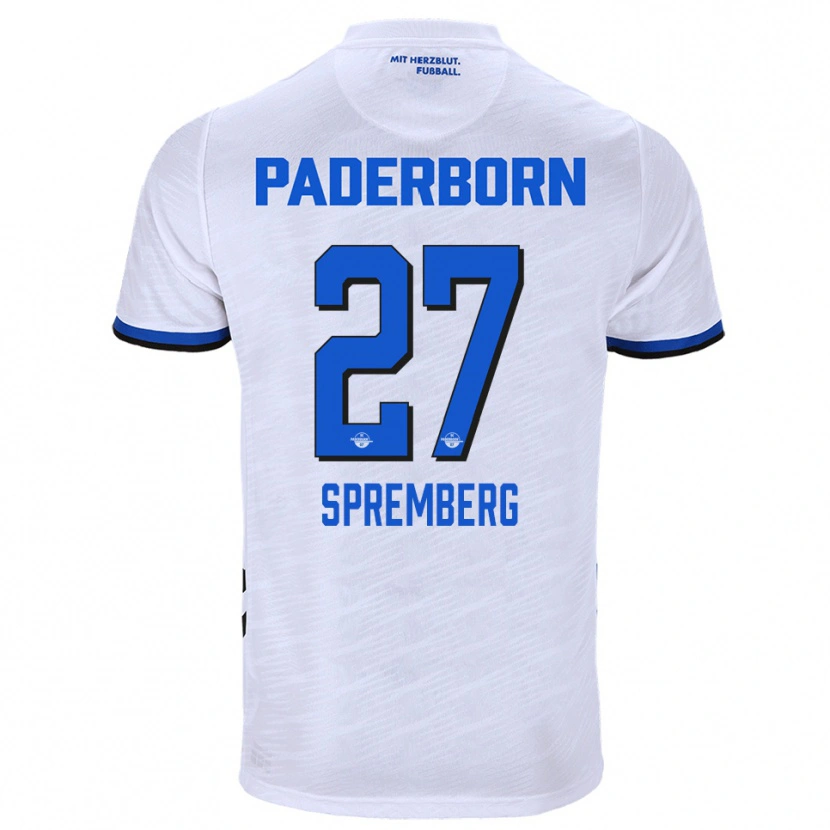 Danxen Heren Lenn Spremberg #27 Wit Blauw Uitshirt Uittenue 2025/26 T-Shirt