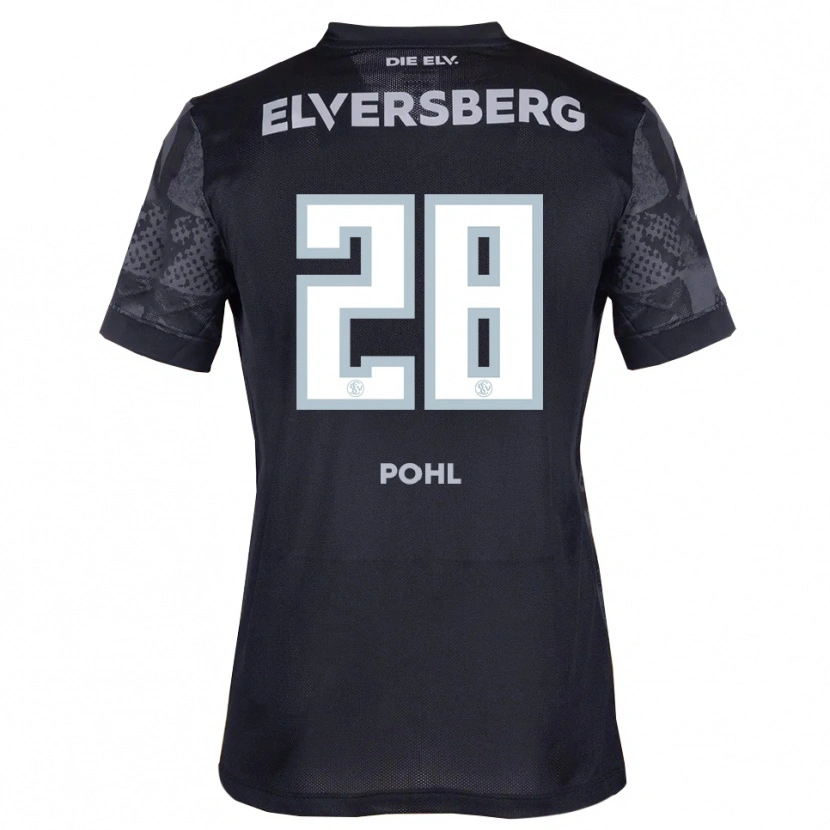 Danxen Heren Jonas Pohl #28 Zwart Grijs Uitshirt Uittenue 2025/26 T-Shirt
