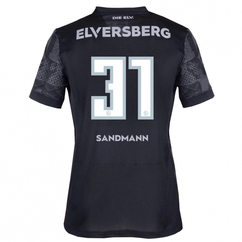 Danxen Heren Amanda Sandmann #31 Zwart Grijs Uitshirt Uittenue 2025/26 T-Shirt