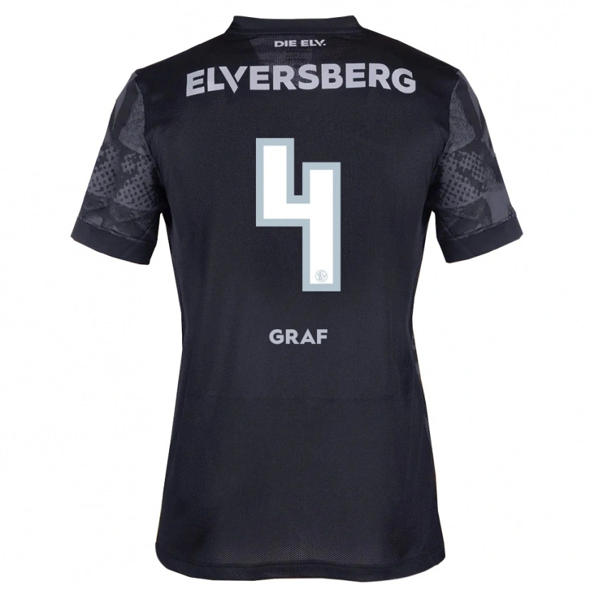 Danxen Heren Matheo Graf #4 Zwart Grijs Uitshirt Uittenue 2025/26 T-Shirt