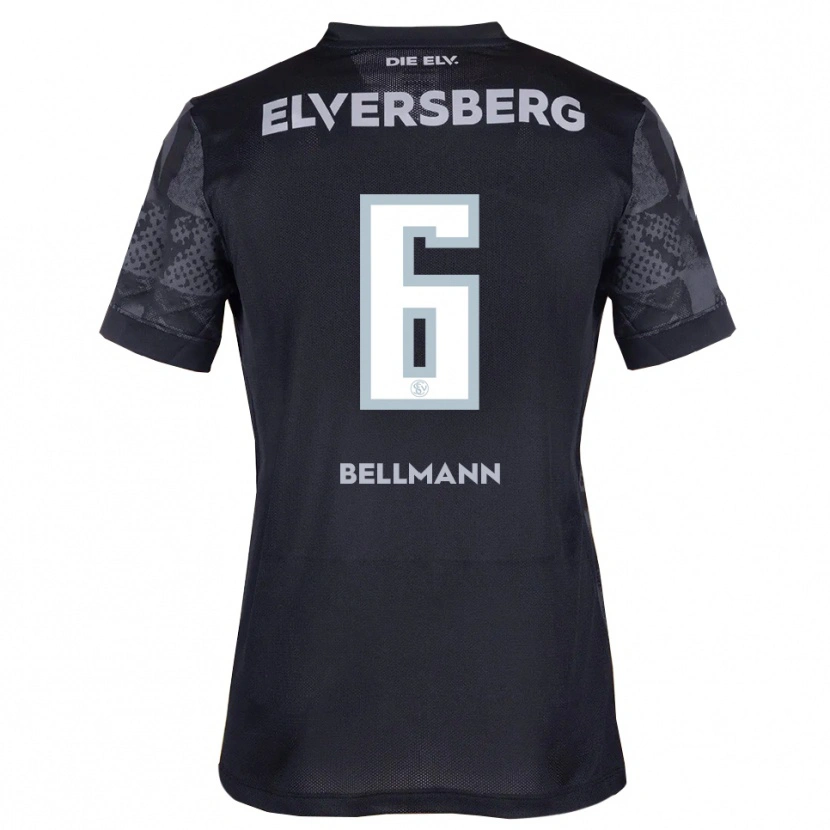 Danxen Heren Niklas Bellmann #6 Zwart Grijs Uitshirt Uittenue 2025/26 T-Shirt
