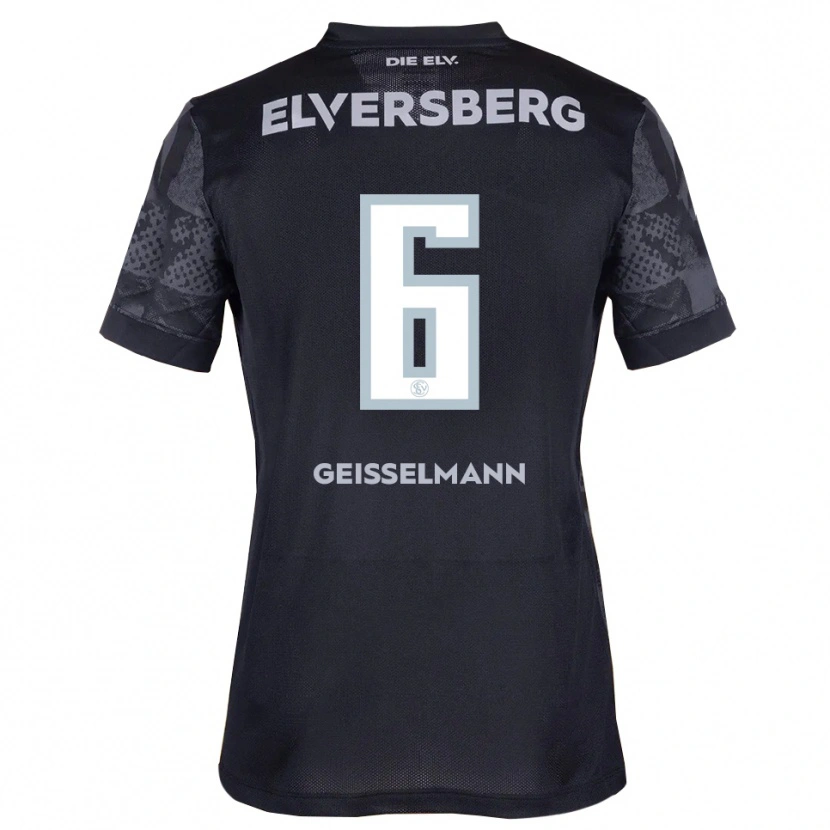 Danxen Heren Emil Geißelmann #6 Zwart Grijs Uitshirt Uittenue 2025/26 T-Shirt