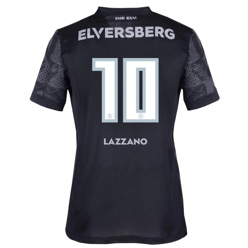 Danxen Heren Alessandro Lazzano #10 Zwart Grijs Uitshirt Uittenue 2025/26 T-Shirt
