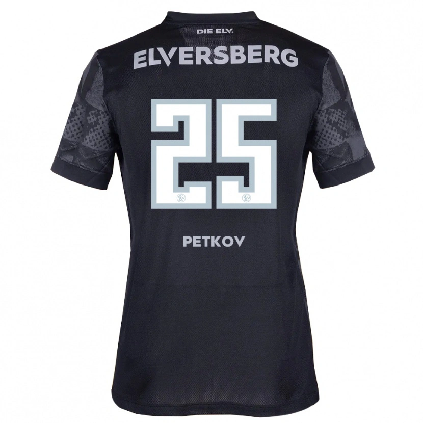 Danxen Heren Lukas Petkov #25 Zwart Grijs Uitshirt Uittenue 2025/26 T-Shirt