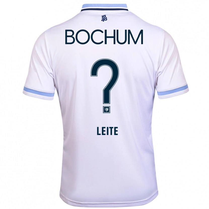 Danxen Heren Ana Leite #0 Wit Hemelsblauw Uitshirt Uittenue 2025/26 T-Shirt