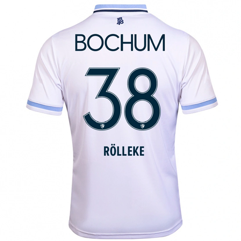 Danxen Heren Hugo Rölleke #38 Wit Hemelsblauw Uitshirt Uittenue 2025/26 T-Shirt