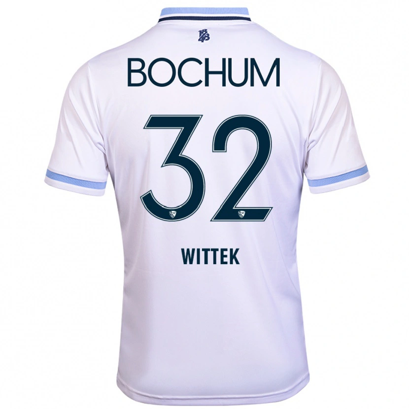 Danxen Heren Maximilian Wittek #32 Wit Hemelsblauw Uitshirt Uittenue 2025/26 T-Shirt