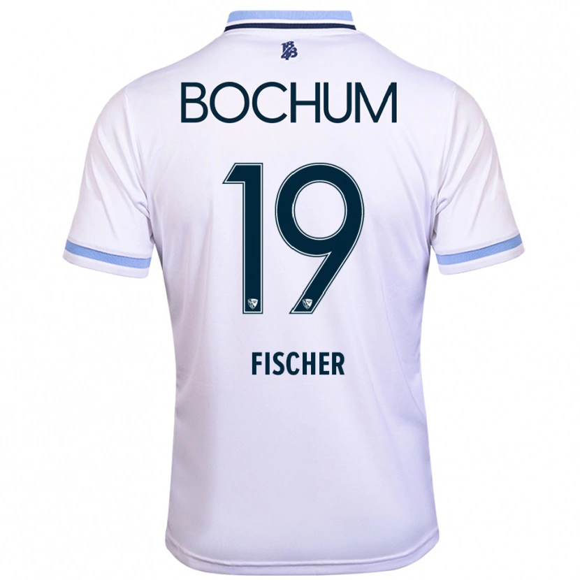 Danxen Heren Desmond Fischer #19 Wit Hemelsblauw Uitshirt Uittenue 2025/26 T-Shirt