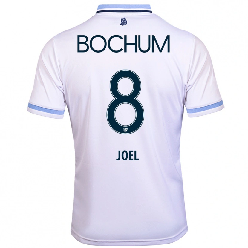 Danxen Heren Nico Joel #8 Wit Hemelsblauw Uitshirt Uittenue 2025/26 T-Shirt