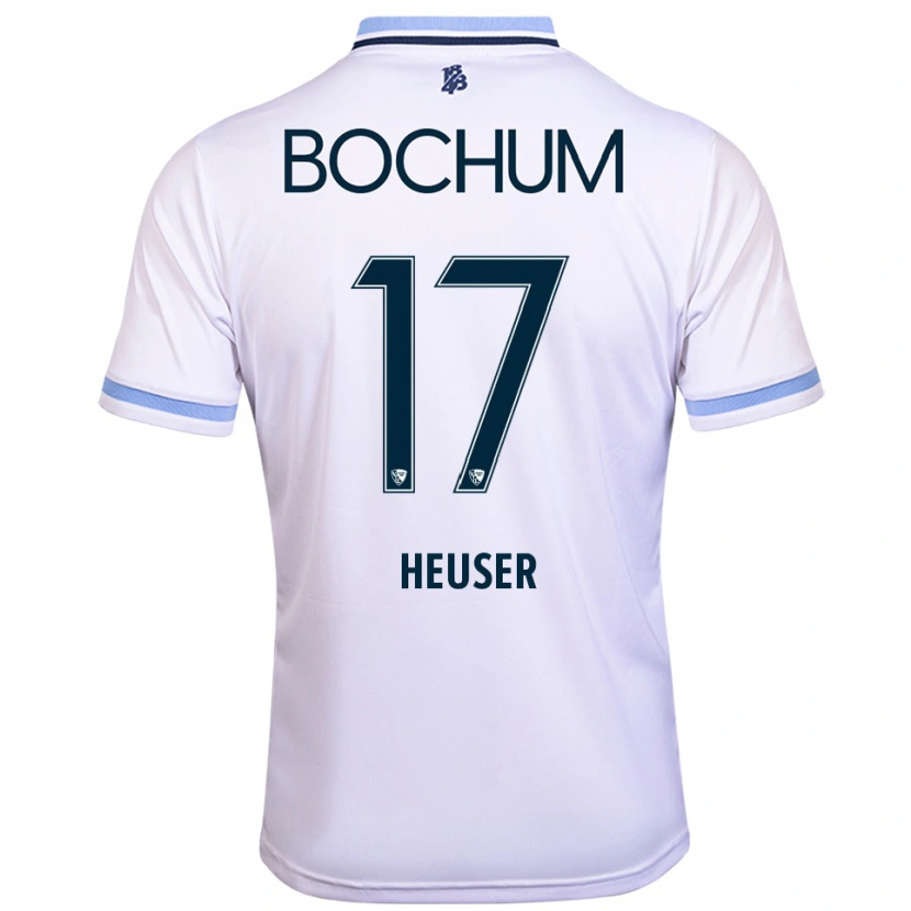 Danxen Heren Ben Heuser #17 Wit Hemelsblauw Uitshirt Uittenue 2025/26 T-Shirt