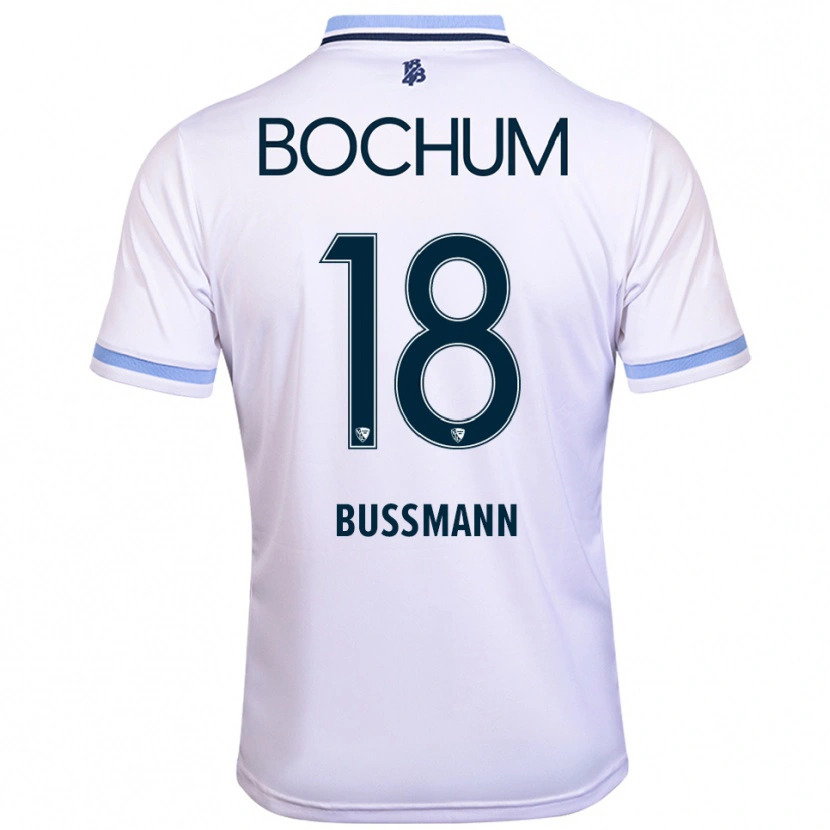 Danxen Heren Benjamin Bußmann #18 Wit Hemelsblauw Uitshirt Uittenue 2025/26 T-Shirt