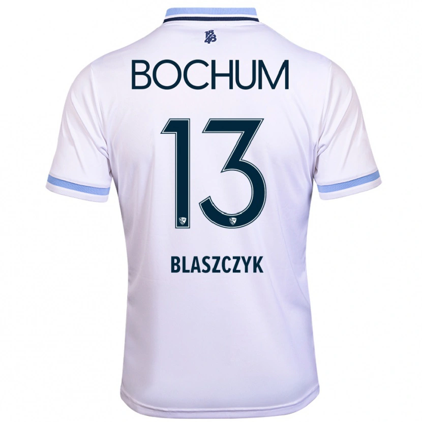 Danxen Heren Oliwer Blaszczyk #13 Wit Hemelsblauw Uitshirt Uittenue 2025/26 T-Shirt
