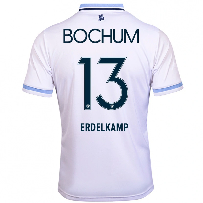 Danxen Heren Luca Erdelkamp #13 Wit Hemelsblauw Uitshirt Uittenue 2025/26 T-Shirt