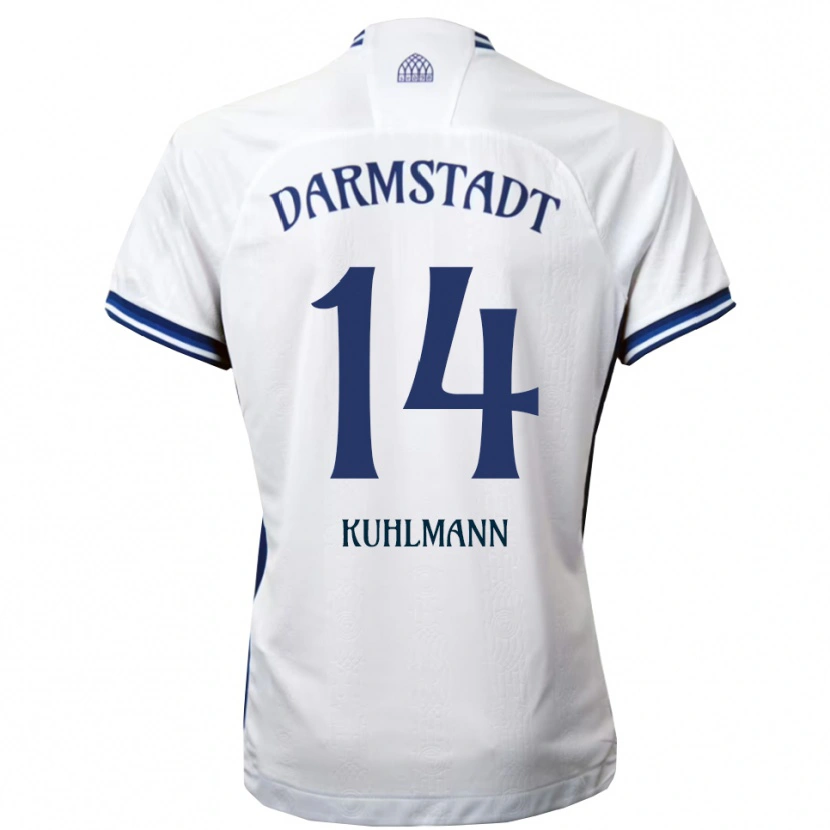 Danxen Heren Marcel Kuhlmann #14 Wit Blauw Uitshirt Uittenue 2025/26 T-Shirt