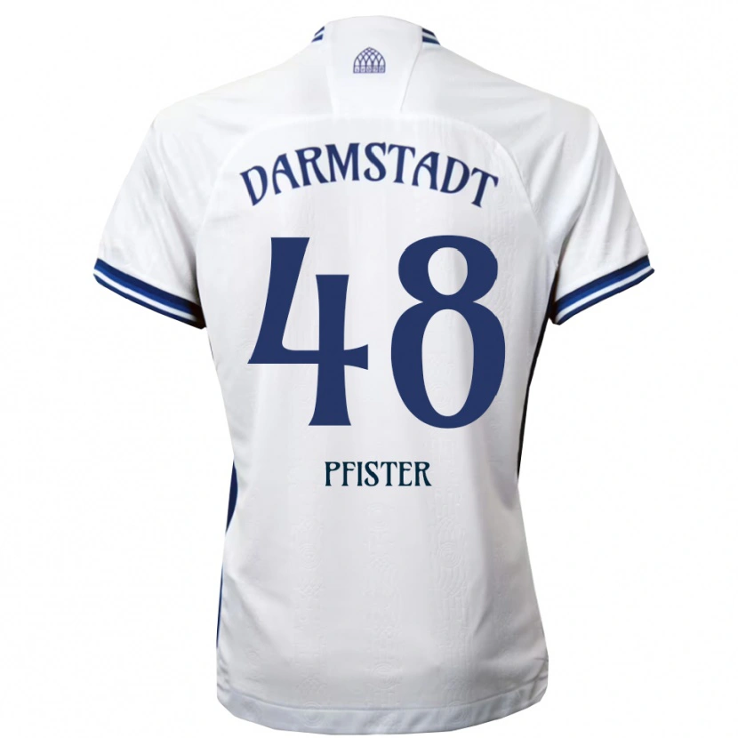 Danxen Heren Max Pfister #48 Wit Blauw Uitshirt Uittenue 2025/26 T-Shirt