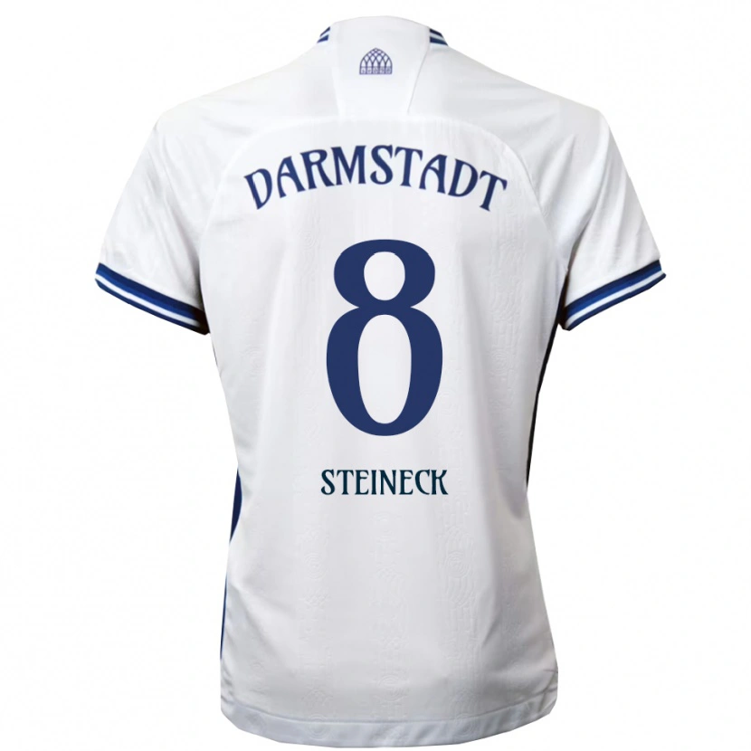 Danxen Heren Tom Steineck #8 Wit Blauw Uitshirt Uittenue 2025/26 T-Shirt