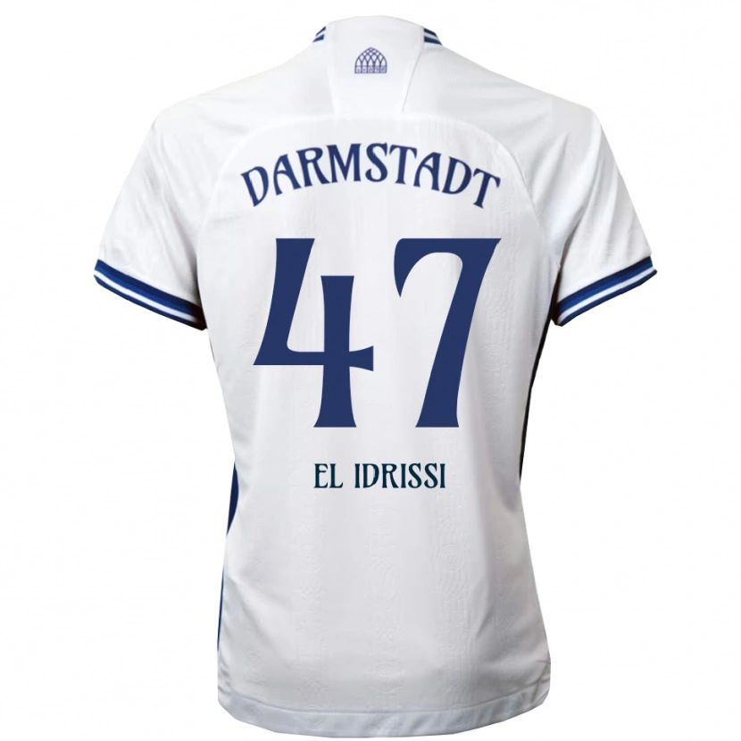 Danxen Heren Othmane El Idrissi #47 Wit Blauw Uitshirt Uittenue 2025/26 T-Shirt