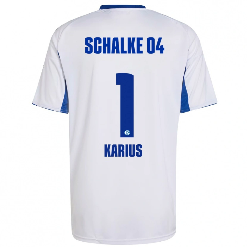 Danxen Heren Loris Karius #1 Wit Blauw Uitshirt Uittenue 2025/26 T-Shirt