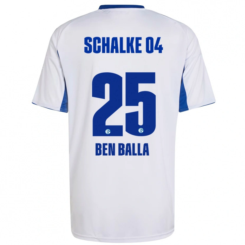 Danxen Heren Yassin Ben Balla #25 Wit Blauw Uitshirt Uittenue 2025/26 T-Shirt