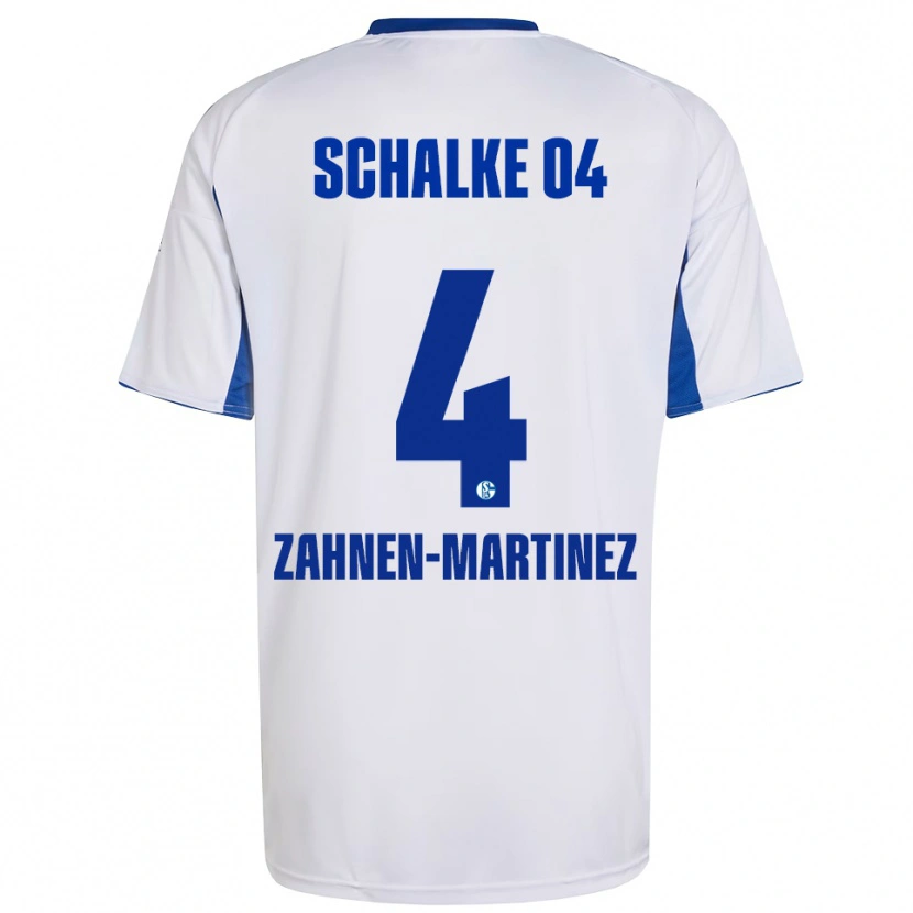 Danxen Heren Pablo Zahnen-Martinez #4 Wit Blauw Uitshirt Uittenue 2025/26 T-Shirt