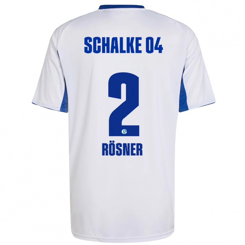 Danxen Heren Magnus Rösner #2 Wit Blauw Uitshirt Uittenue 2025/26 T-Shirt