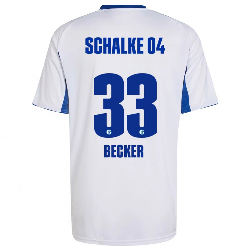 Danxen Heren Vitalie Becker #33 Wit Blauw Uitshirt Uittenue 2025/26 T-Shirt