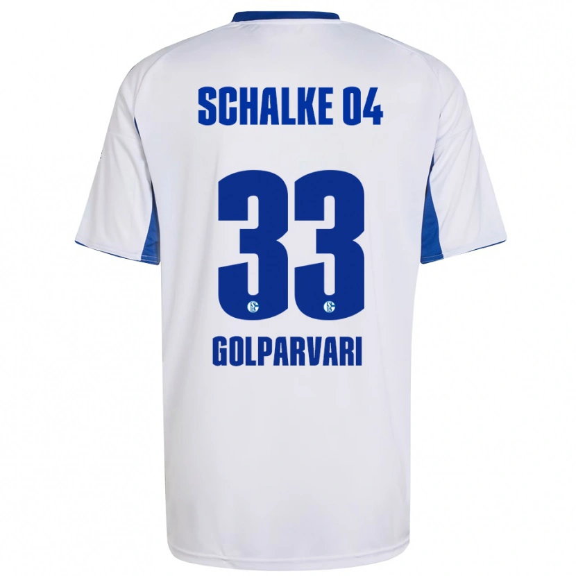 Danxen Heren Tara Golparvari #33 Wit Blauw Uitshirt Uittenue 2025/26 T-Shirt