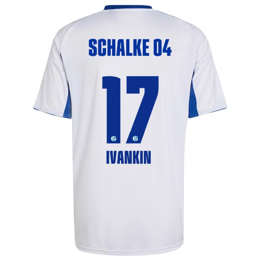 Danxen Heren Alexander Ivankin #17 Wit Blauw Uitshirt Uittenue 2025/26 T-Shirt