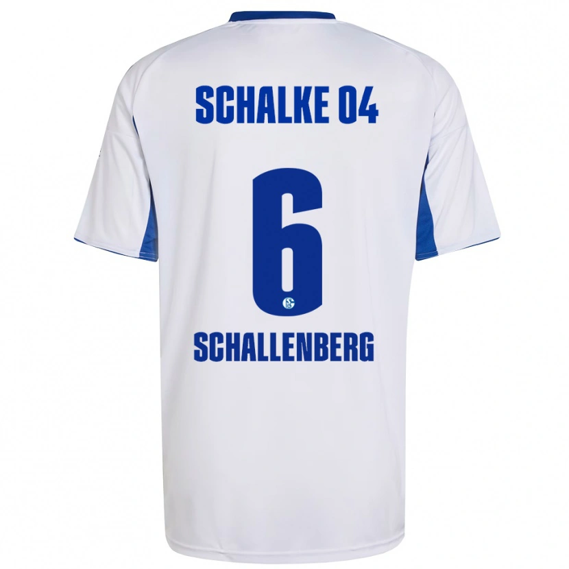 Danxen Heren Ron Schallenberg #6 Wit Blauw Uitshirt Uittenue 2025/26 T-Shirt