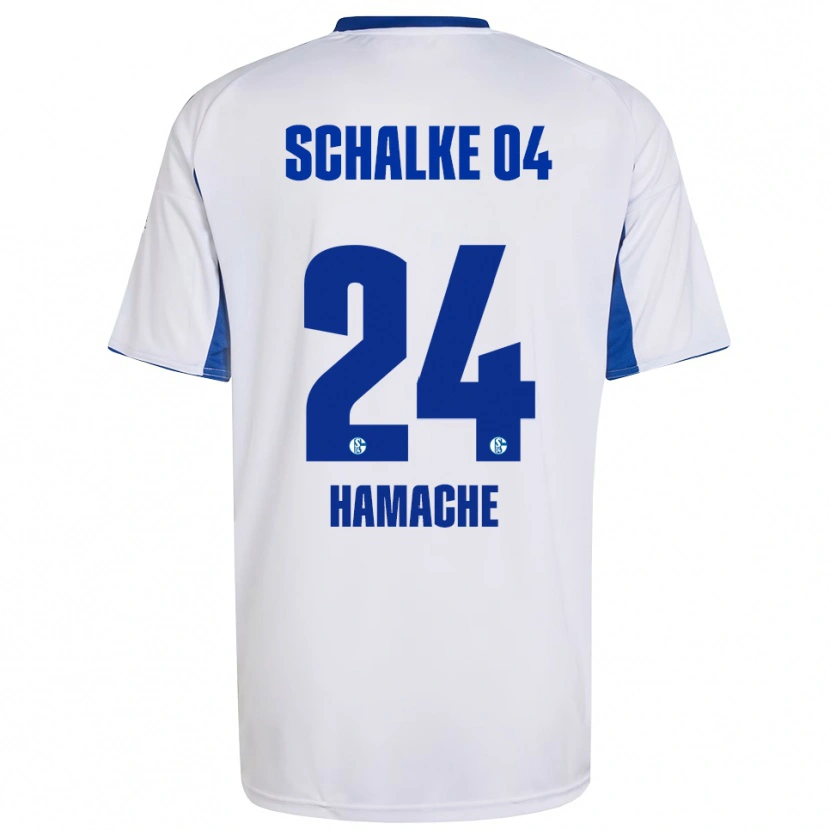 Danxen Heren Ilyes Hamache #24 Wit Blauw Uitshirt Uittenue 2025/26 T-Shirt