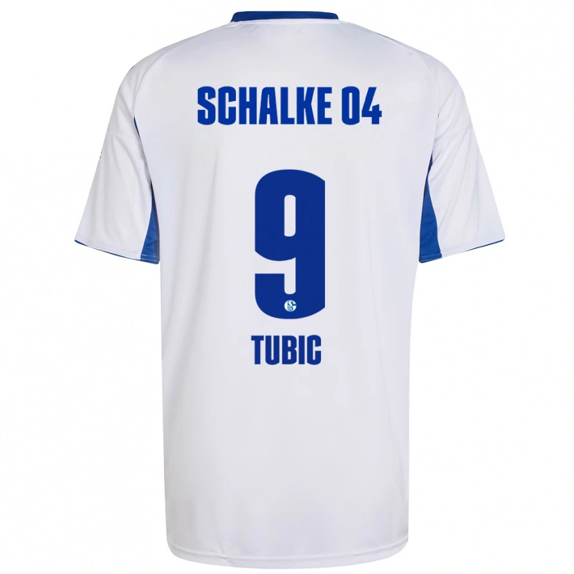 Danxen Heren Malik Tubic #9 Wit Blauw Uitshirt Uittenue 2025/26 T-Shirt