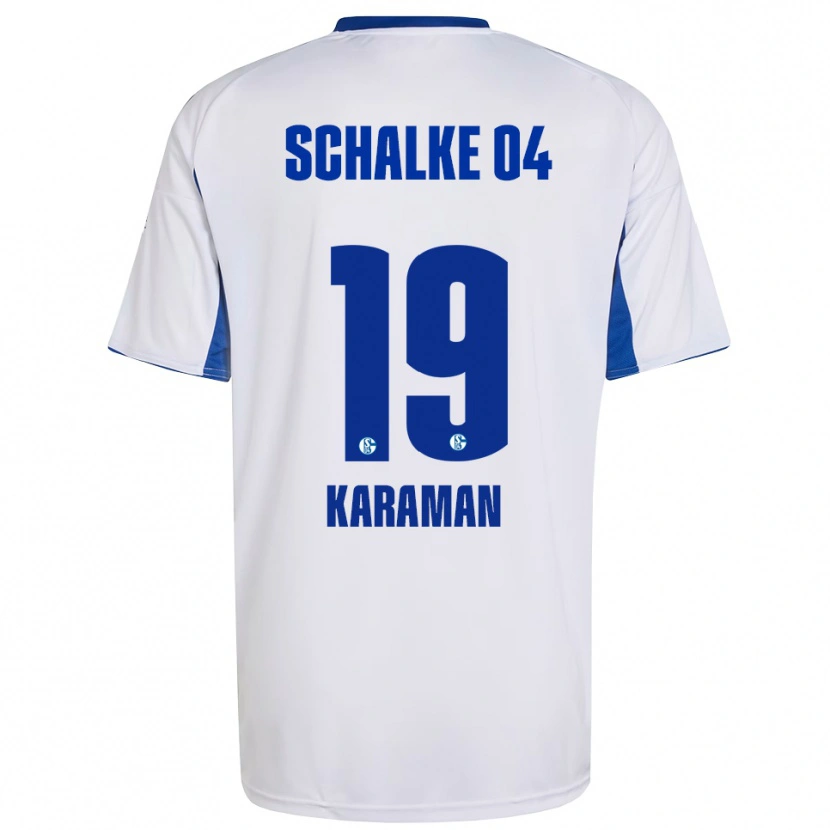 Danxen Heren Kenan Karaman #19 Wit Blauw Uitshirt Uittenue 2025/26 T-Shirt