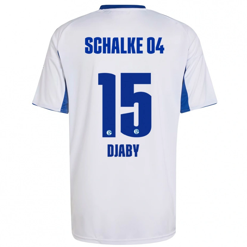Danxen Heren Bissara Djaby #15 Wit Blauw Uitshirt Uittenue 2025/26 T-Shirt