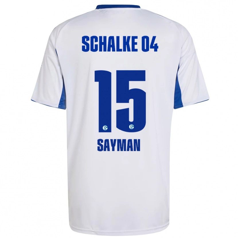 Danxen Heren Kayhan Sayman #15 Wit Blauw Uitshirt Uittenue 2025/26 T-Shirt