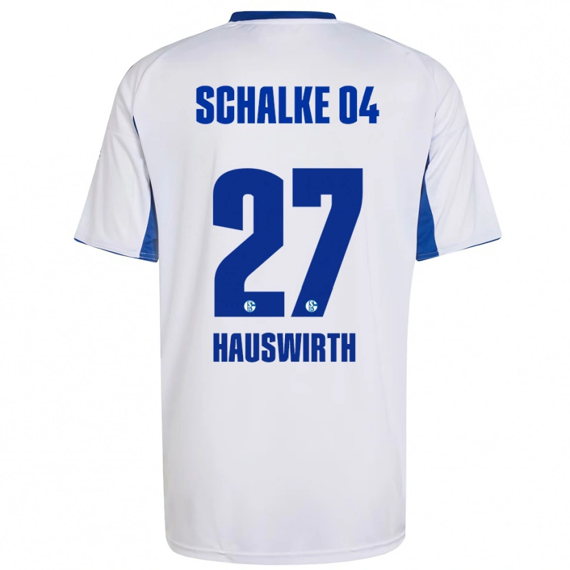 Danxen Heren Max Hauswirth #27 Wit Blauw Uitshirt Uittenue 2025/26 T-Shirt