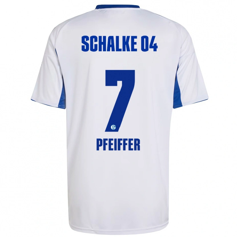 Danxen Heren Tim Pfeiffer #7 Wit Blauw Uitshirt Uittenue 2025/26 T-Shirt