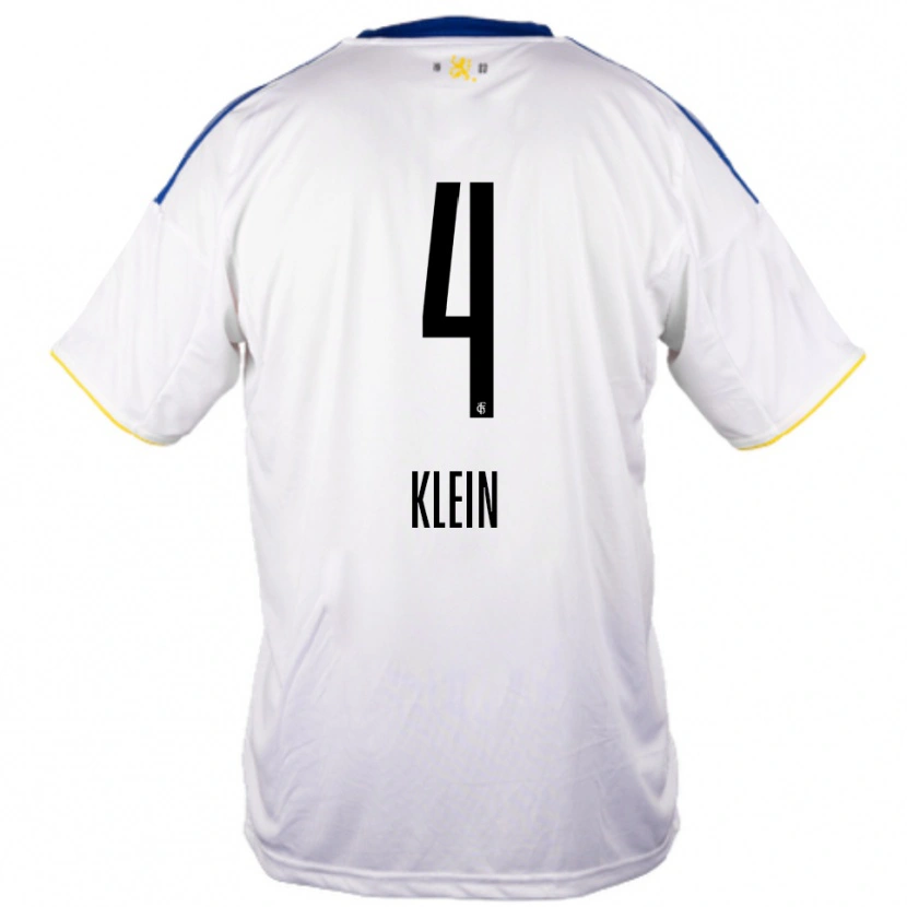 Danxen Heren Jennifer Klein #4 Wit Blauw Geel Uitshirt Uittenue 2025/26 T-Shirt