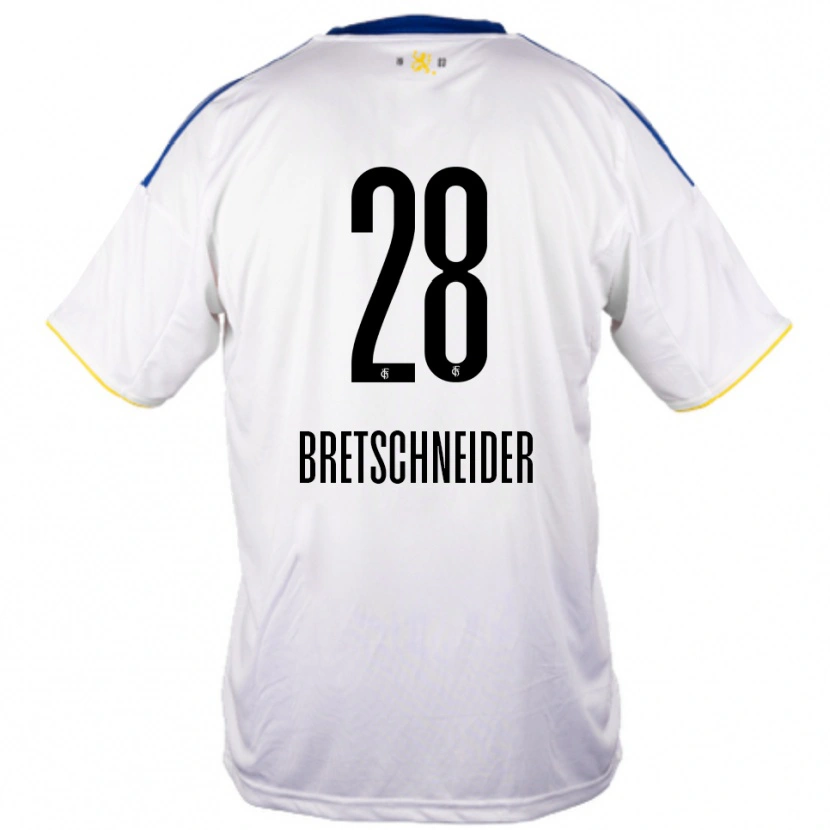 Danxen Heren Niko Bretschneider #28 Wit Blauw Geel Uitshirt Uittenue 2025/26 T-Shirt