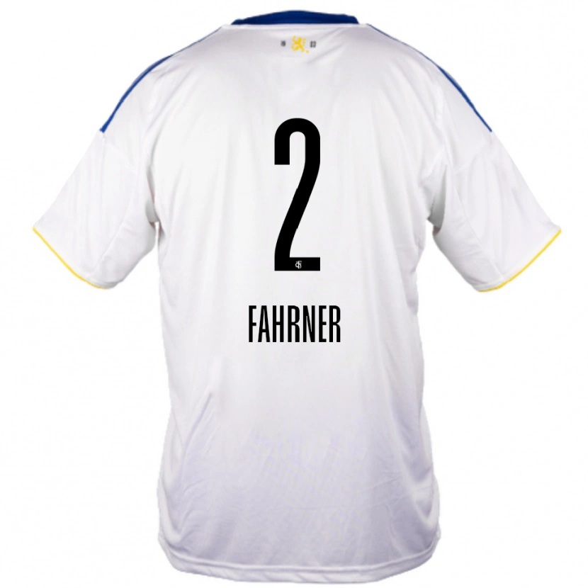 Danxen Heren Philip Fahrner #2 Wit Blauw Geel Uitshirt Uittenue 2025/26 T-Shirt