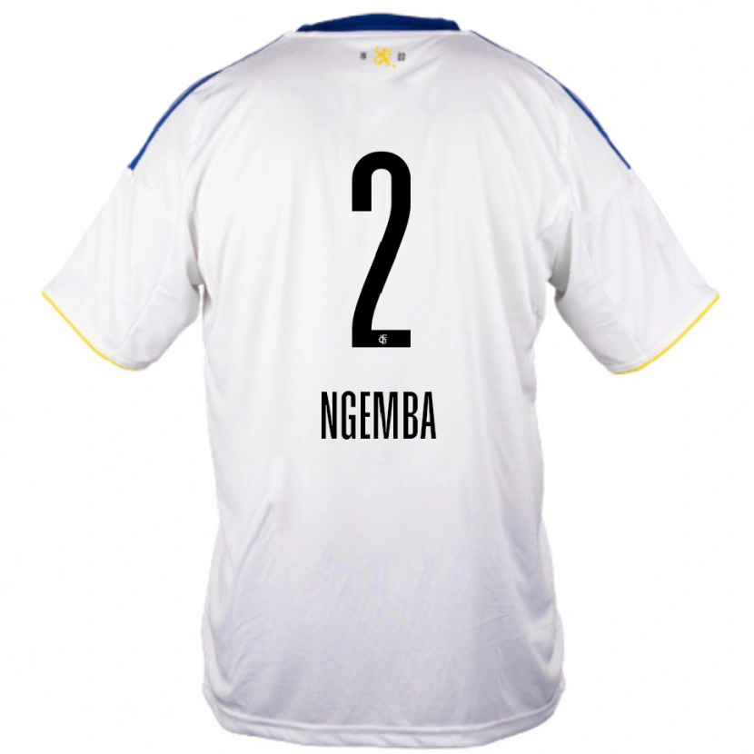 Danxen Heren Dejan Ngemba #2 Wit Blauw Geel Uitshirt Uittenue 2025/26 T-Shirt