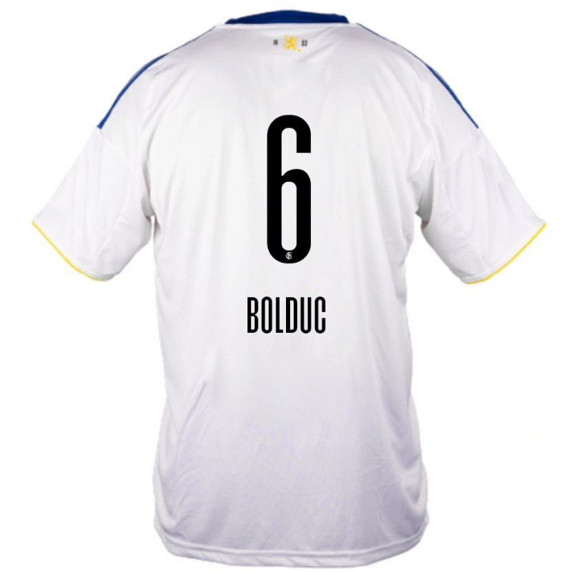 Danxen Heren Tyler Bolduc #6 Wit Blauw Geel Uitshirt Uittenue 2025/26 T-Shirt