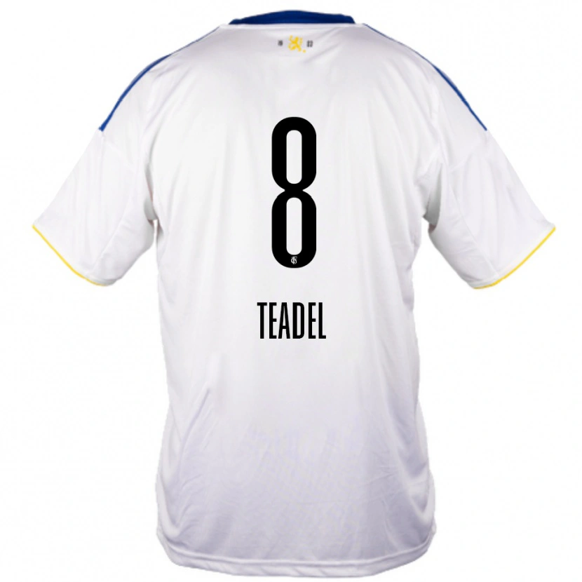 Danxen Heren Temesgen Teadel #8 Wit Blauw Geel Uitshirt Uittenue 2025/26 T-Shirt