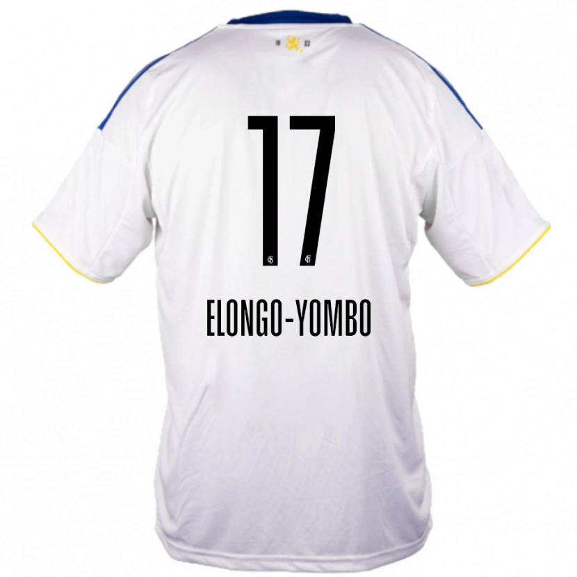 Danxen Heren Rodney Elongo-Yombo #17 Wit Blauw Geel Uitshirt Uittenue 2025/26 T-Shirt