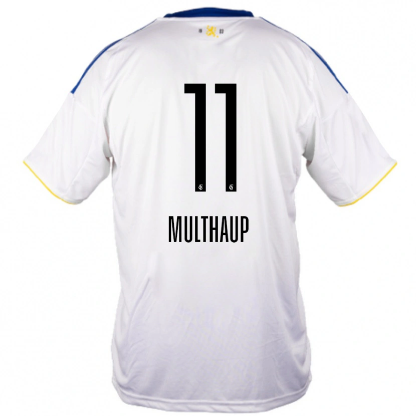 Danxen Heren Maurice Multhaup #11 Wit Blauw Geel Uitshirt Uittenue 2025/26 T-Shirt
