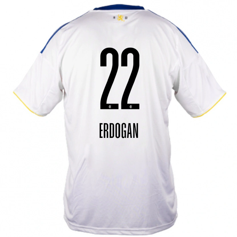 Danxen Heren Batuhan Erdogan #22 Wit Blauw Geel Uitshirt Uittenue 2025/26 T-Shirt