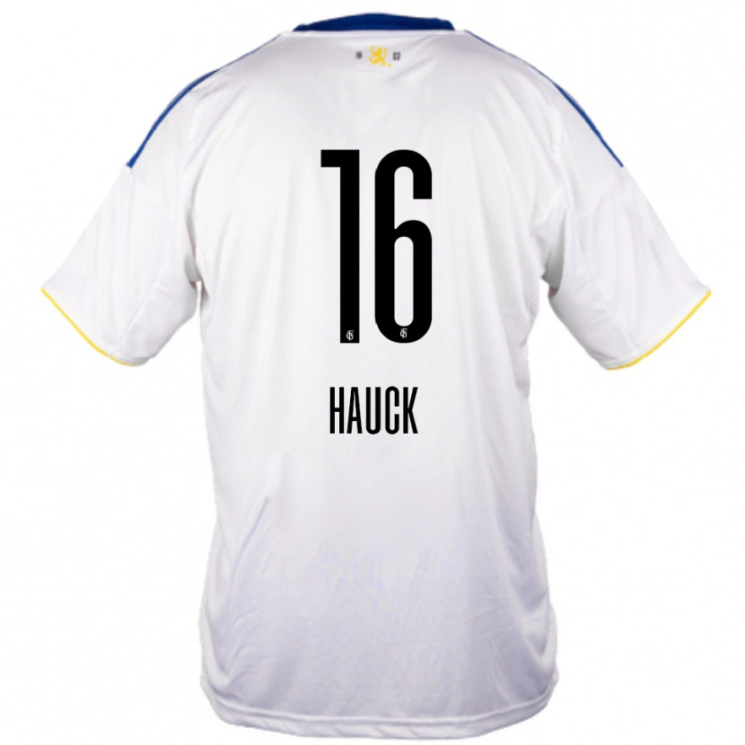 Danxen Heren Kristin Hauck #16 Wit Blauw Geel Uitshirt Uittenue 2025/26 T-Shirt