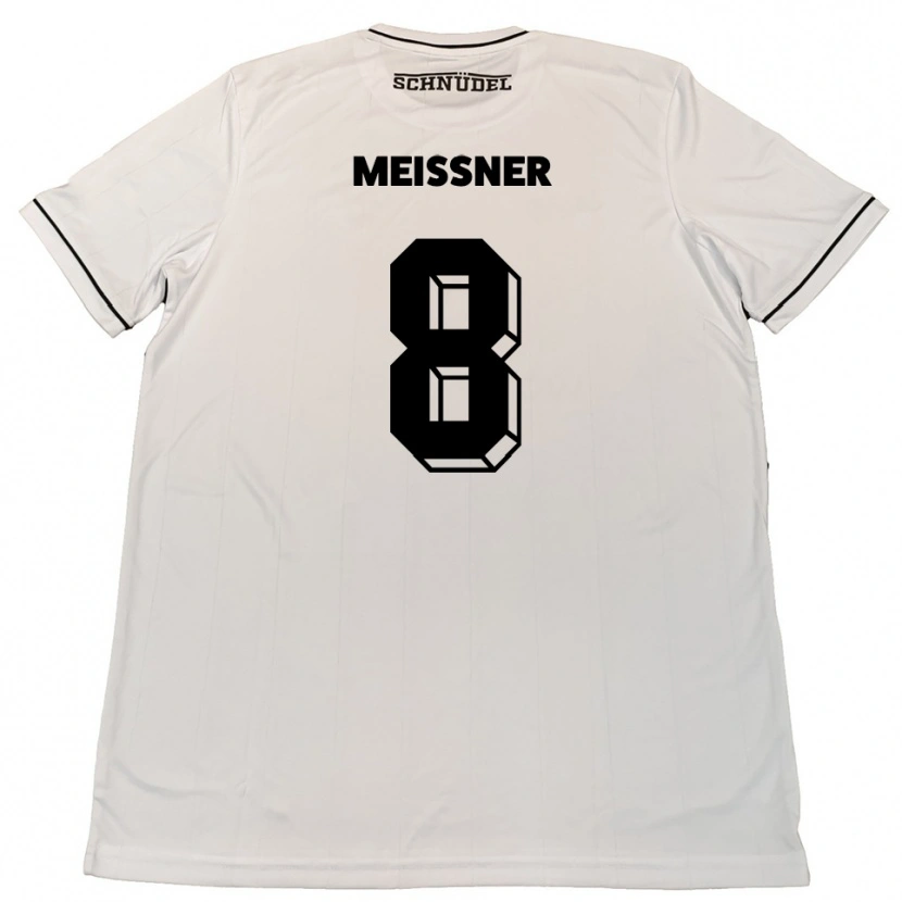 Danxen Heren Thomas Meißner #8 Wit Zwart Uitshirt Uittenue 2025/26 T-Shirt