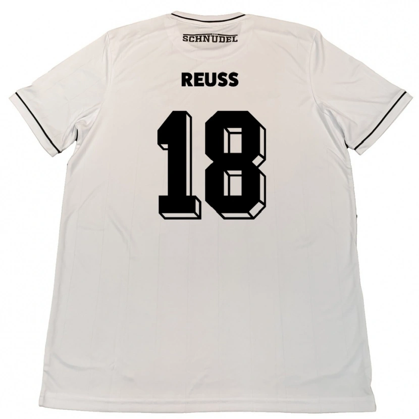 Danxen Heren Noah Reuß #18 Wit Zwart Uitshirt Uittenue 2025/26 T-Shirt